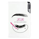 Kalendarz książkowy KOSMETYCZNY Eyelashes - DESIGN tygodniowy kieszonkowy 2026 czeski