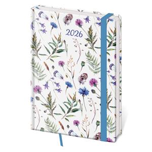 Kalendarz książkowy tygodniowy A5 2026 Vario - Wildflowers z gumką