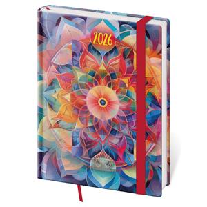 Kalendarz książkowy tygodniowy B6 2026 Vario - Kaleidoscope z gumką