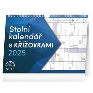 Kalendarz stołowy 2025 z szydełkowymi krzyżówkami