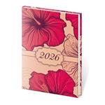Kalendarz tygodniowy kieszonkowy A7 2026 Vario - Lyra Hibiscus
