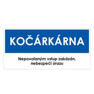 KOČÁRKÁRNA, modrá, plast 1 mm 190x90 mm