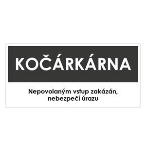 KOČÁRKÁRNA, šedá, plast 1 mm 190x90 mm