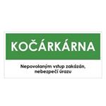 KOČÁRKÁRNA, zelená, plast 1 mm 190x90 mm