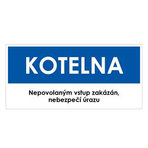 KOTELNA, modrá, plast 2 mm 190x90 mm