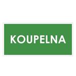 KOUPELNA, zelená, plast 1 mm 190x90 mm