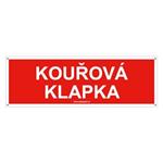 Kouřová klapka - bezpečnostní tabulka s dírkami, plast 2 mm 150x50 mm