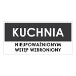 KUCHNIA, szary - płyta PVC 1 mm 190x90 mm