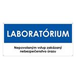 Laboratórium, modrá, plast 2mm s dierkami-190x90mm