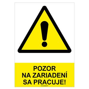 Nebezpečenstvo úrazu-bezpečnostná tabuľka, plast A4, 0,5mm