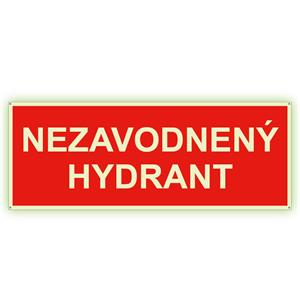 Nezavodnený hydrant - fotoluminiscenčná tabuľka s dierkami, plast 2 mm 210x80 mm