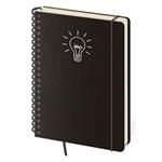 Notatnik A5 liniowany TWIN - Idea - czarny