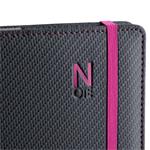 Notatnik ELASTIC B6 liniowany - grafit/magenta gumka