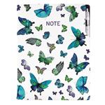 Notes DESIGN A4 kropkowany - Niebieskie motyle