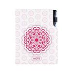 Notes DESIGN A5 kropkowany - Mandala czerwony