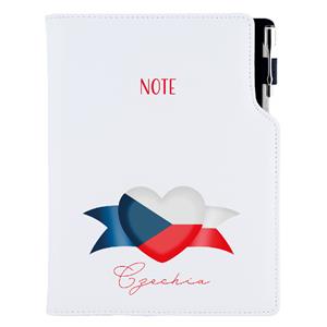 Notes DESIGN B5 kropkowany- biały - Czeska - flaga