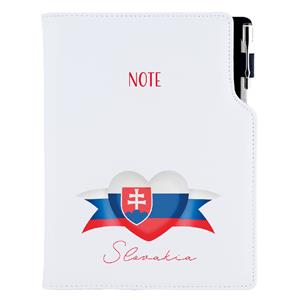 Notes DESIGN B5 kropkowany- biały - Słowacja - flaga