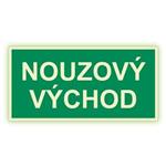 Nouzový východ - fotoluminiscenční tabulka, plast 2 mm 200x100 mm