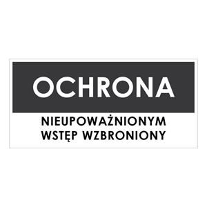 OCHRONA, szary - płyta PVC 2 mm 190x90 mm