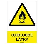 Oxidujúce látky-bezpečnostná tabuľka, plast A4, 0,5mm