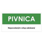 Pivnica, zelená, plast 2mm, 190x90mm