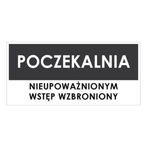 POCZEKALNIA, szary - płyta PVC 2 mm 190x90 mm