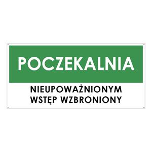 POCZEKALNIA, zielony - płyta PVC 2 mm z dziurkami 190x90 mm