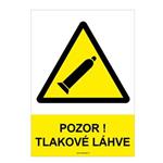 POZOR! TLAKOVÉ LÁHVE, plast 2 mm, A5