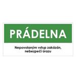 PRÁDELNA, zelená, plast 1 mm 190x90 mm