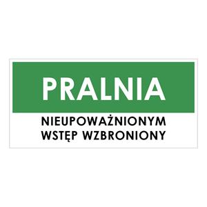 PRALNIA, zielony - płyta PVC 1 mm 190x90 mm