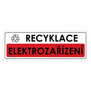 RECYKLACE - ELEKTROZAŘÍZENÍ, Samolepka 290x100 mm