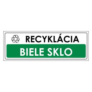 Recyklácia-Biele sklo, plast 2mm s dierkami-290x100mm