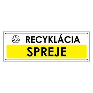 Recyklácia-Spreje, samolepka 290x100mm