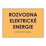 ROZVODNA ELEKTRICKÉ ENERGIE, plast 1 mm, A4