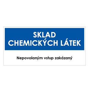 SKLAD CHEMICKÝCH LÁTEK, modrá, plast 2 mm 190x90 mm