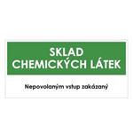 SKLAD CHEMICKÝCH LÁTEK, zelená, plast 2 mm 190x90 mm