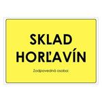 Sklad horľavín, plast 2mm 297x210mm