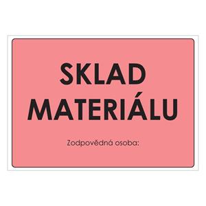 SKLAD MATERIÁLU, Samolepka A4