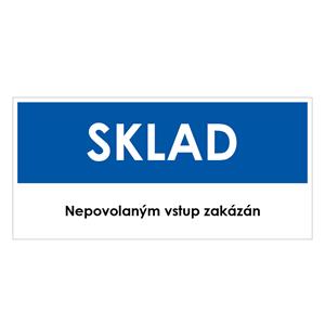 SKLAD, modrá, plast 1 mm 190x90 mm