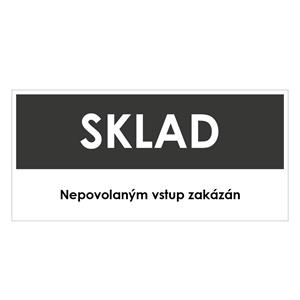 SKLAD, šedá, plast 2 mm 190x90 mm