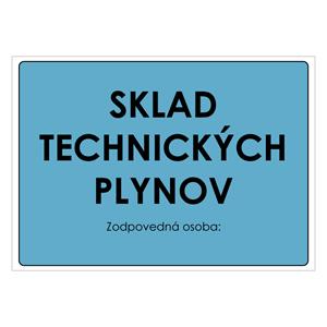 Sklad technických plynov, plast 1mm 297x210mm