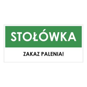 STOŁÓWKA, zielony - naklejka 190x90 mm