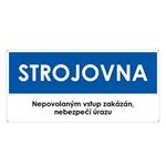 STROJOVNA, modrá, plast s dírami 2 mm 190x90 mm