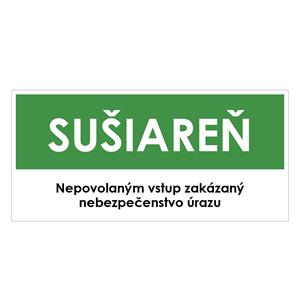 Sušiareň, zelená, plast 1mm,190x90mm