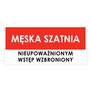 SZATNIA MĘSKA, płyta PVC 1 mm 190x90 mm