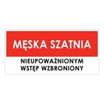 SZATNIA MĘSKA, płyta PVC 2 mm z dziurkami, 190x90 mm