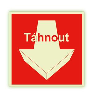 Táhnout - fotoluminiscenční tabulka, plast 2 mm 200x200 mm