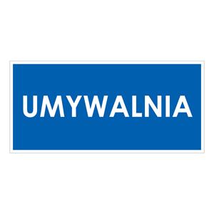 UMYWALNIA, niebieski - płyta PVC 1 mm 190x90 mm