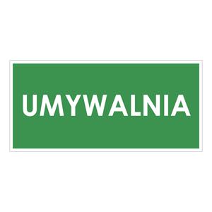 UMYWALNIA, zielony - płyta PVC 1 mm 190x90 mm