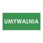 UMYWALNIA, zielony - płyta PVC 1 mm 190x90 mm